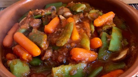 Receta de verduras con tomate