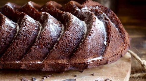 Bizcocho de plátano con chocolate