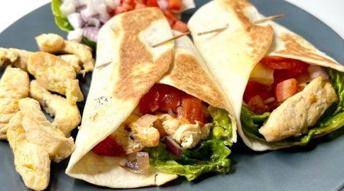 Wraps de pollo saludables